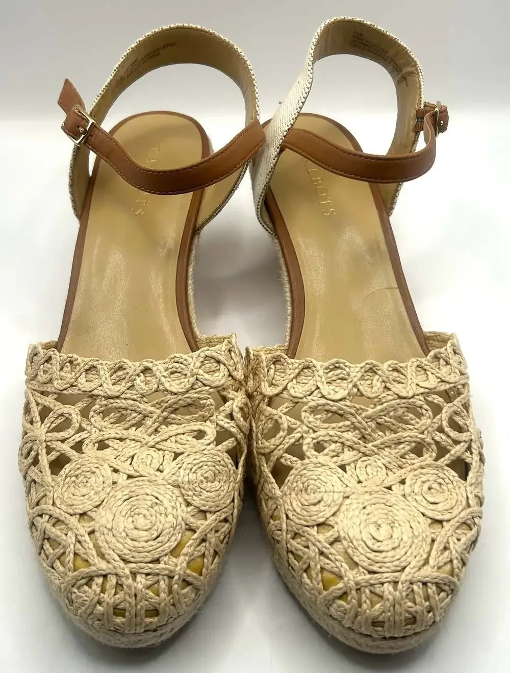 Talbots Lyndsay Lace & Raffia Espadrille Wedges